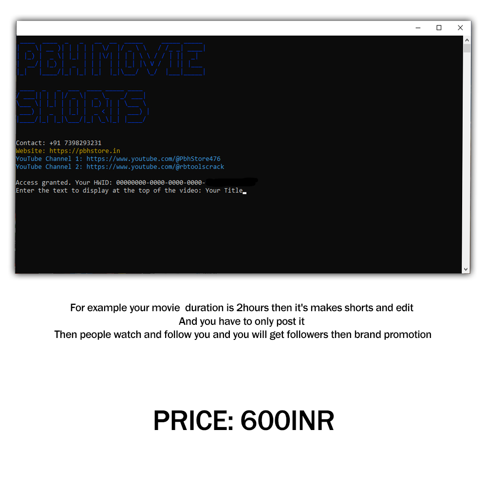 XONO MOVIE SHORTS BOT